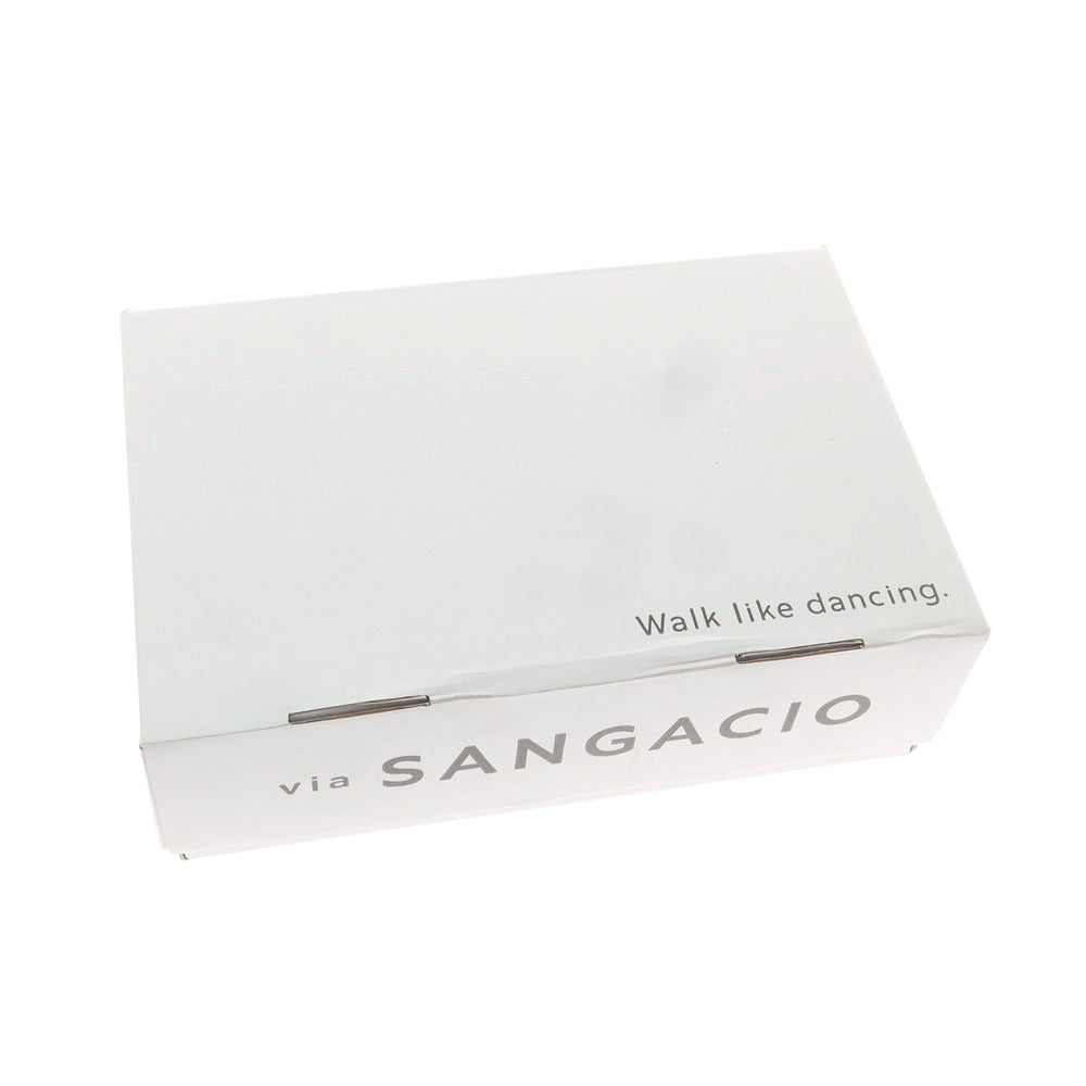 【中古】サンガッチョ Sangacio レザー ベルクロスニーカー オフホワイト【 25.5 】【 状態ランクB 】【 メンズ 】