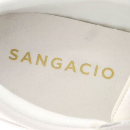 【中古】サンガッチョ Sangacio レザー ベルクロスニーカー オフホワイト【 25.5 】【 状態ランクB 】【 メンズ 】