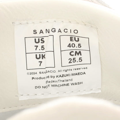 【中古】サンガッチョ Sangacio レザー ベルクロスニーカー オフホワイト【 25.5 】【 状態ランクB 】【 メンズ 】