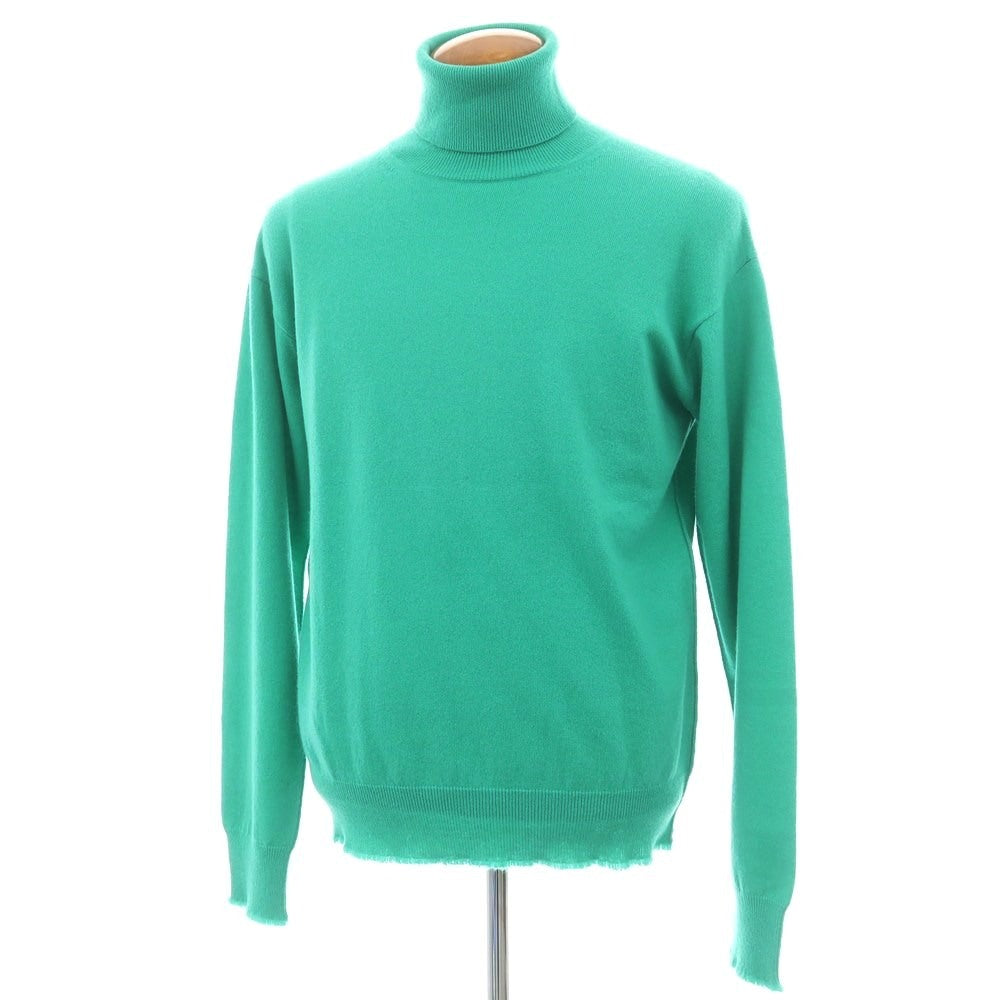 【中古】ブラミンク BLAMINK カシミヤ タートルネック プルオーバーニット エメラルドグリーン【 48 】【 状態ランクB 】【 メンズ 】
