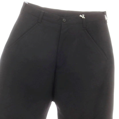 【中古】サルバム sulvam ウール 裾スリット入り カジュアルスラックスパンツ ブラック【 S 】【 状態ランクA 】【 メンズ 】
