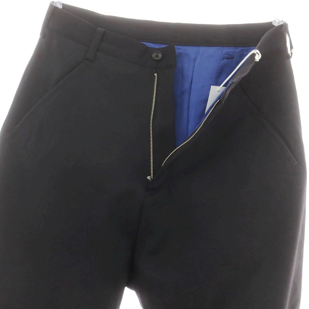 【中古】サルバム sulvam ウール 裾スリット入り カジュアルスラックスパンツ ブラック【サイズS】【 状態ランクA 】【 メンズ 】 [DPD]