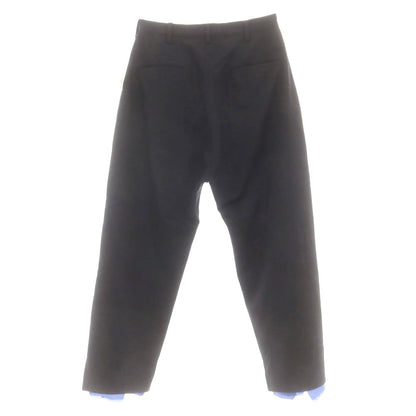 【中古】サルバム sulvam ウール 裾スリット入り カジュアルスラックスパンツ ブラック【 S 】【 状態ランクA 】【 メンズ 】