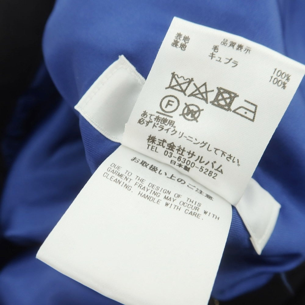 【中古】サルバム sulvam ウール 裾スリット入り カジュアルスラックスパンツ ブラック【サイズS】【 状態ランクA 】【 メンズ 】 [DPD]