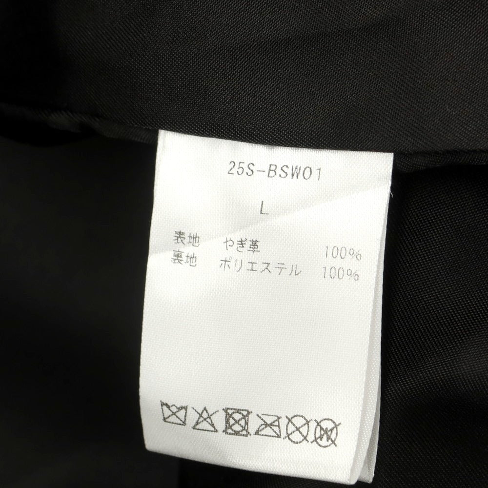 【中古】ベルスタンプウェア BELL STAMP WEAR 2025年春夏 ゴートスエード レザーブルゾン ブラック【 L 】【 状態ランクB 】【 メンズ 】