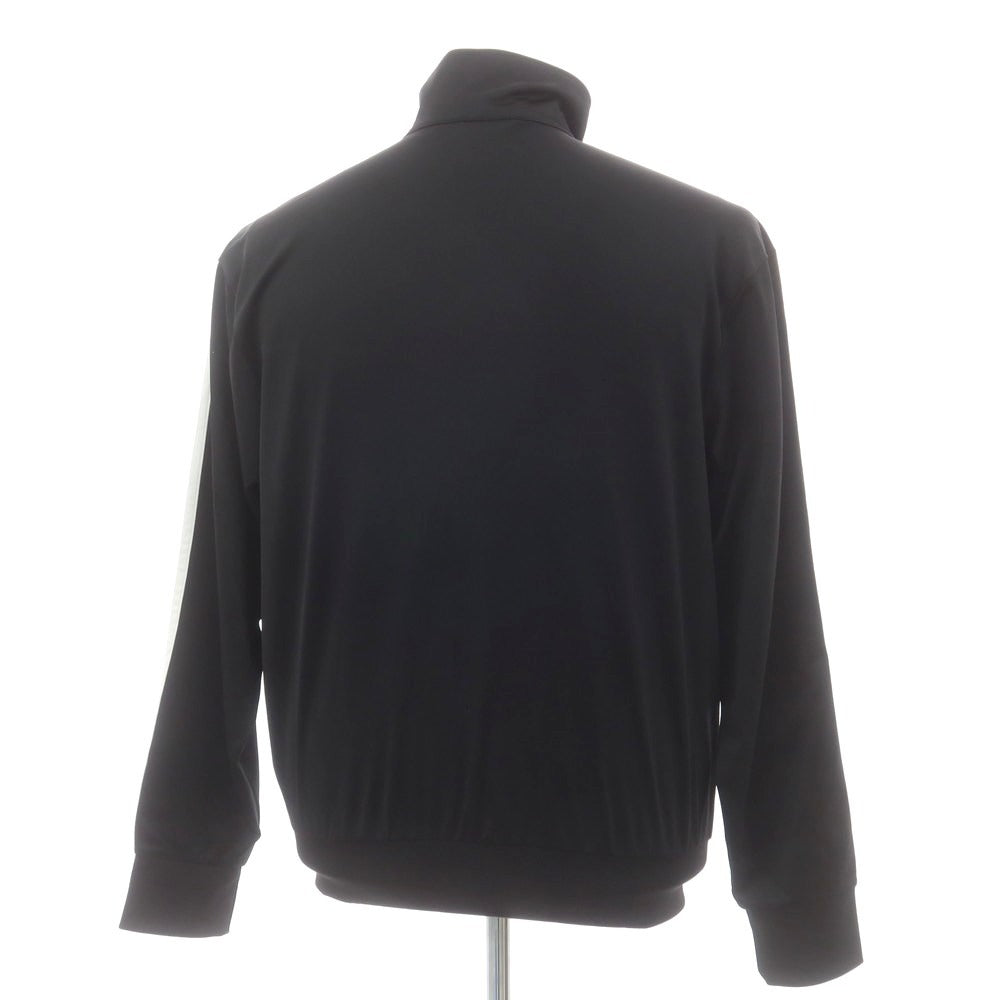 【中古】アディダス adidas ポリエステル スタンドカラー ジップアップ トラックジャケット ジャージ ブラックxホワイト【 XL（JPN） 】【 状態ランクB 】【 メンズ 】