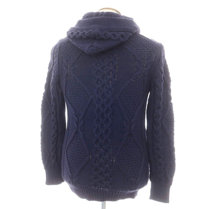 【中古】ロベルトコリーナ ROBERTO COLLINA ウール フーデッド カーディガン ライトネイビー【 48 】【 状態ランクB 】【 メンズ 】