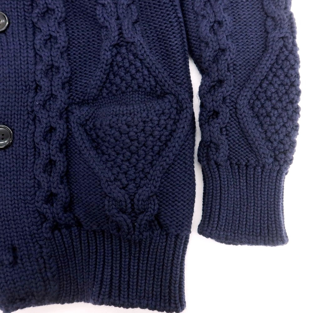 【中古】ロベルトコリーナ ROBERTO COLLINA ウール フーデッド カーディガン ライトネイビー【 48 】【 状態ランクB 】【 メンズ 】