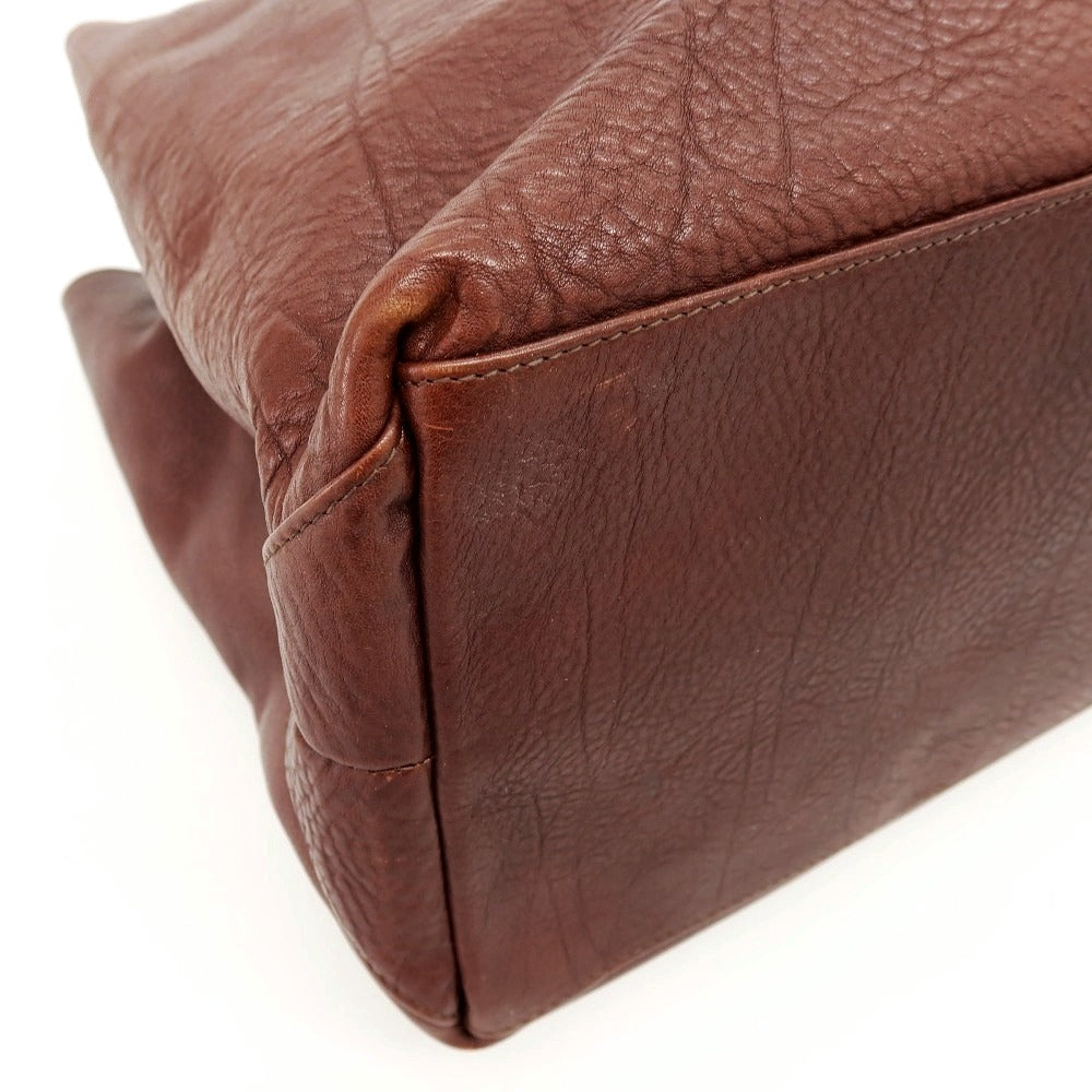 【中古】ファロルニ FALORNI レザー トートバッグ レッドブラウン【 状態ランクC 】【 メンズ 】