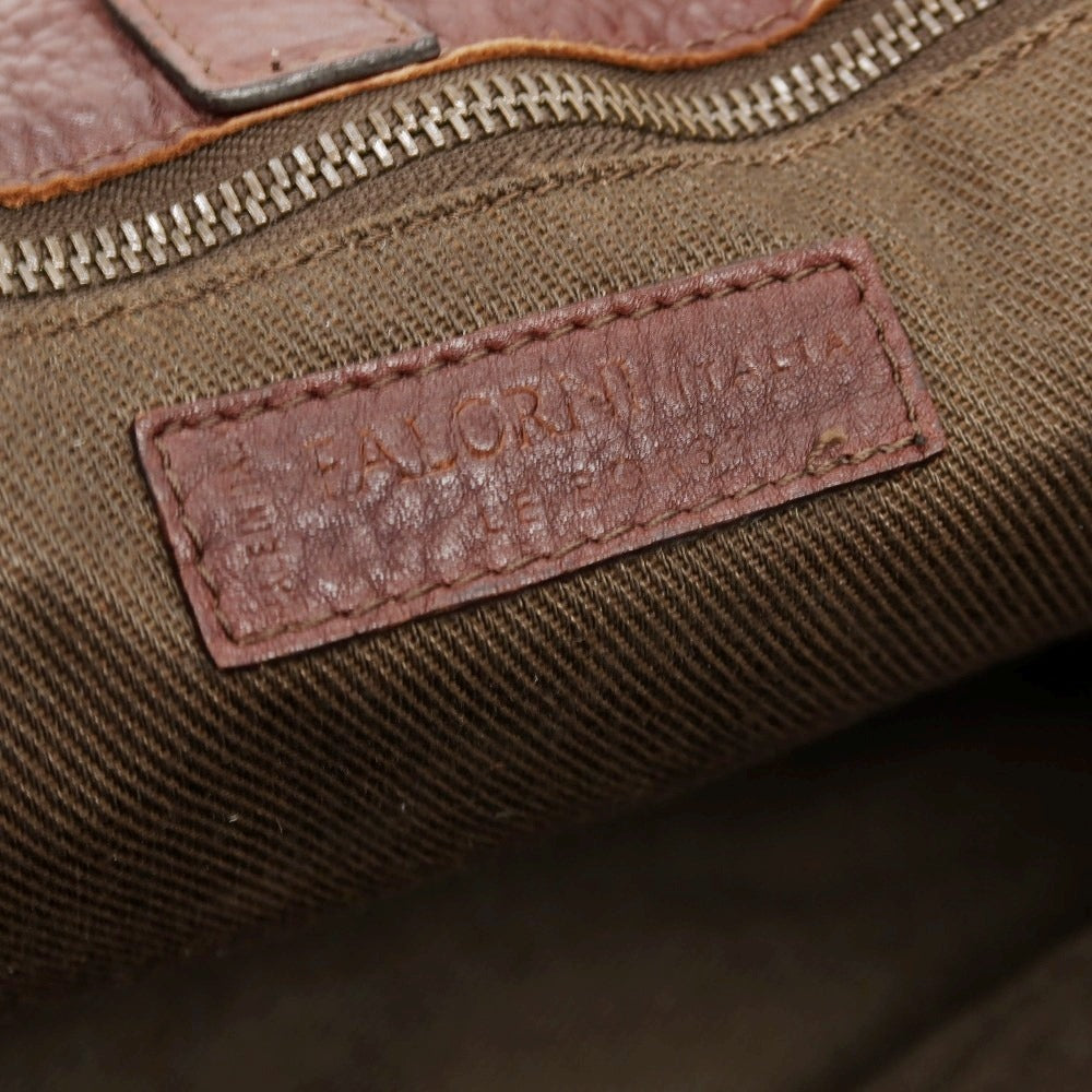 【中古】ファロルニ FALORNI レザー トートバッグ レッドブラウン【 状態ランクC 】【 メンズ 】