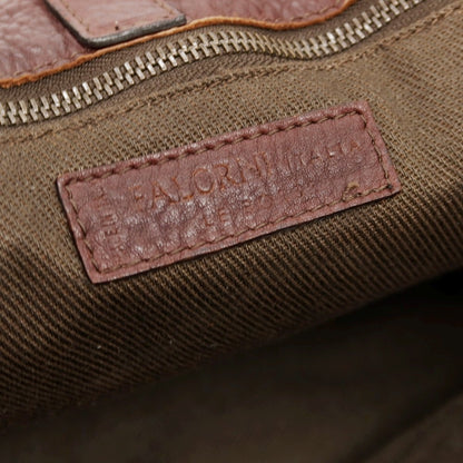 【中古】ファロルニ FALORNI レザー トートバッグ レッドブラウン【 状態ランクC 】【 メンズ 】