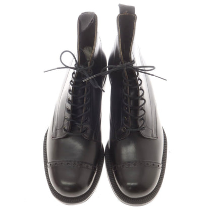 【中古】【未使用】グレンソン GRENSON ストレートチップ レースアップブーツ ブラック【 6 1/2E 】【 状態ランクS 】【 メンズ 】