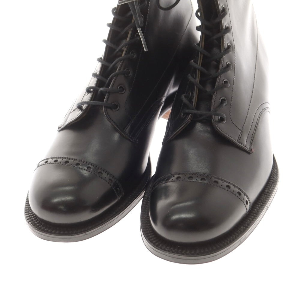 【中古】【未使用】グレンソン GRENSON ストレートチップ レースアップブーツ ブラック【 6 1/2E 】【 状態ランクS 】【 メンズ 】