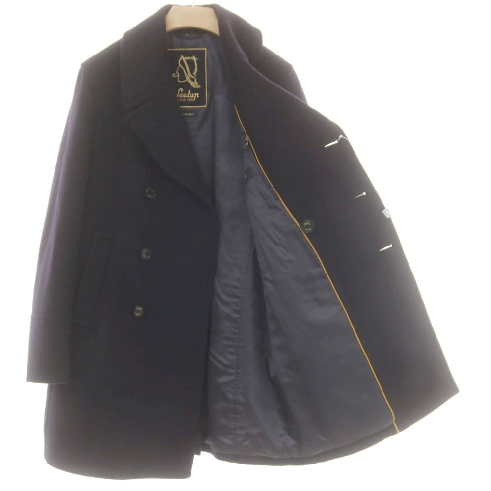 【中古】シーラップ Sealup GENOVA ウールカシミヤ ピーコート ダークネイビー【 50 】【 状態ランクA 】【 メンズ 】