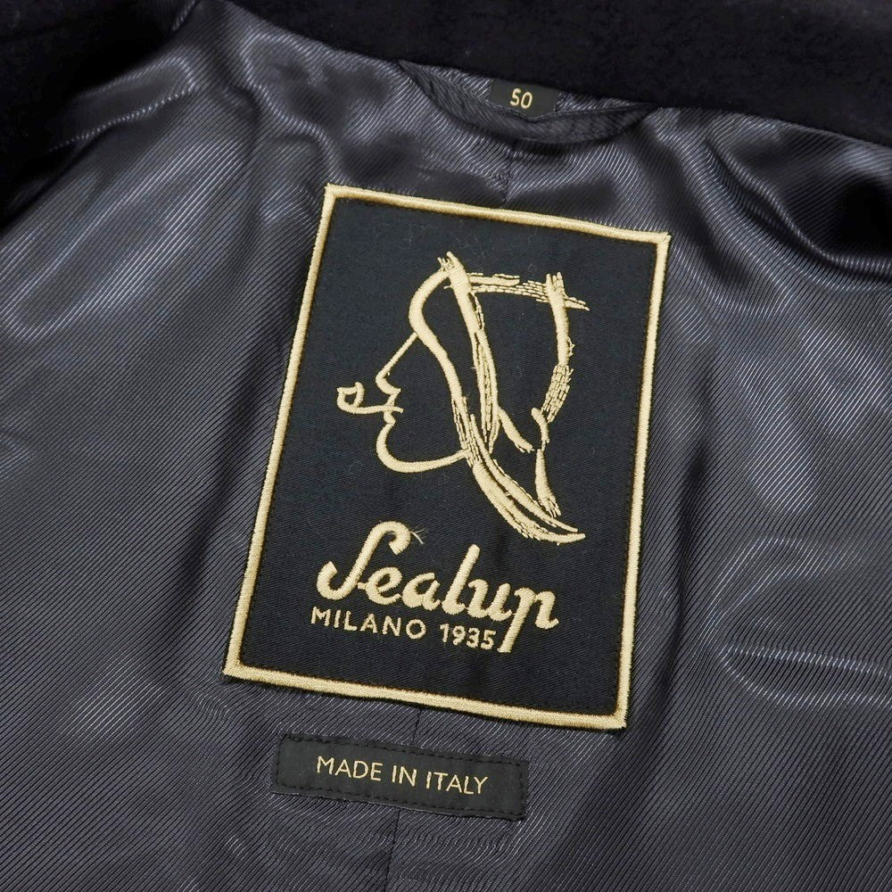 【中古】シーラップ Sealup GENOVA ウールカシミヤ ピーコート ダークネイビー【 50 】【 状態ランクA 】【 メンズ 】