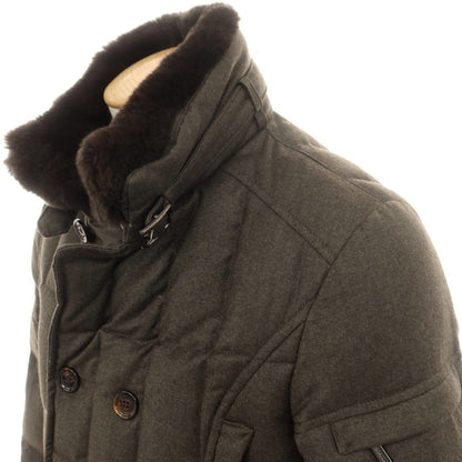 【中古】ムーレー MOORER SIRO-L ウールカシミヤ ダブルブレスト ダウンジャケット アッシュブラウン【 42 】【 状態ランクB 】【 メンズ 】