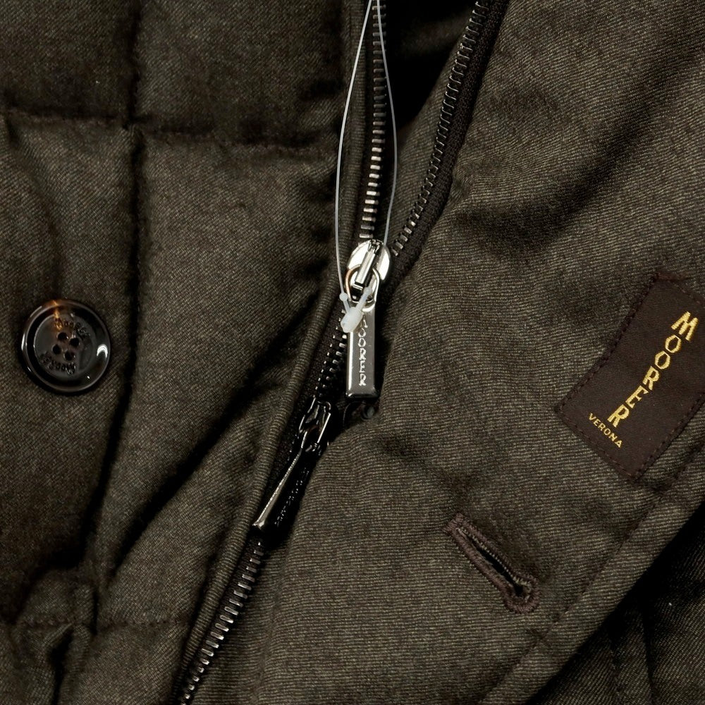 【中古】ムーレー MOORER SIRO-L ウールカシミヤ ダブルブレスト ダウンジャケット アッシュブラウン【 42 】【 状態ランクB 】【 メンズ 】
