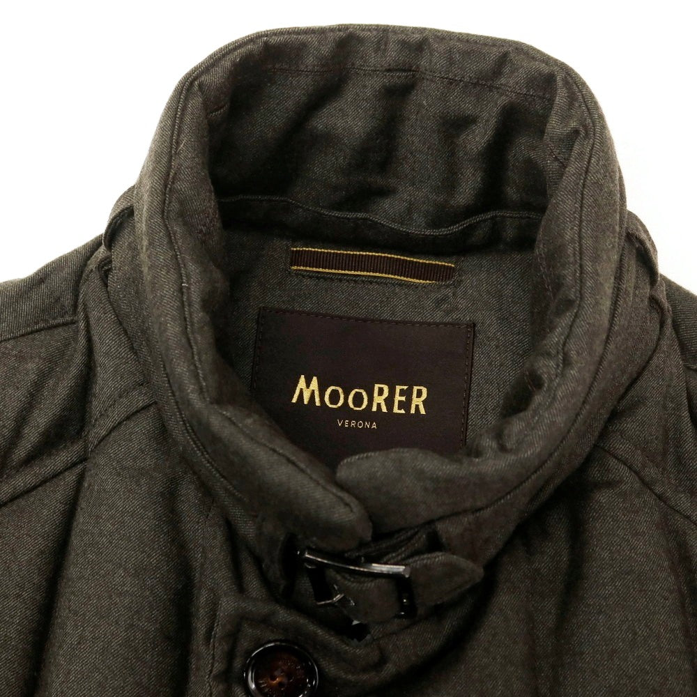 【中古】ムーレー MOORER SIRO-L ウールカシミヤ ダブルブレスト ダウンジャケット アッシュブラウン【 42 】【 状態ランクB 】【 メンズ 】