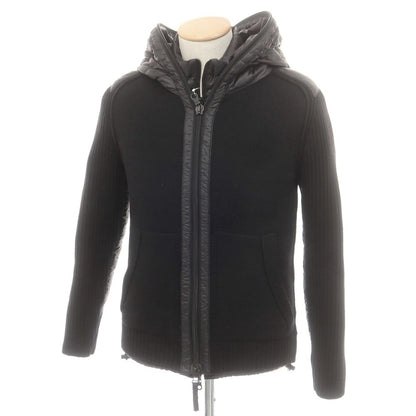 【中古】デュベティカ DUVETICA ウール ダウンライナー付き フルジップ フーデッド ニットブルゾン ブラック【 44 】【 状態ランクB 】【 メンズ 】