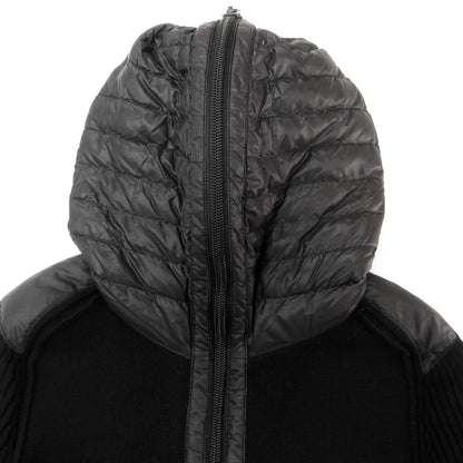 【中古】デュベティカ DUVETICA ウール ダウンライナー付き フルジップ フーデッド ニットブルゾン ブラック【 44 】【 状態ランクB 】【 メンズ 】