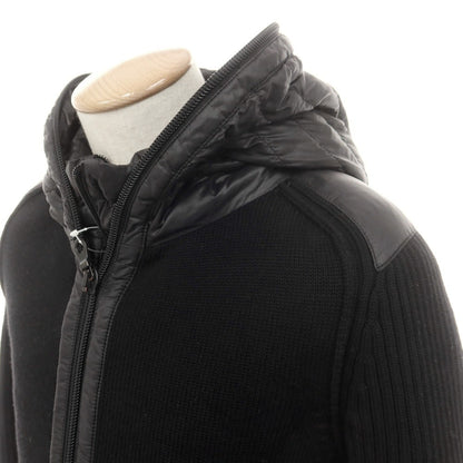 【中古】デュベティカ DUVETICA ウール ダウンライナー付き フルジップ フーデッド ニットブルゾン ブラック【 44 】【 状態ランクB 】【 メンズ 】
