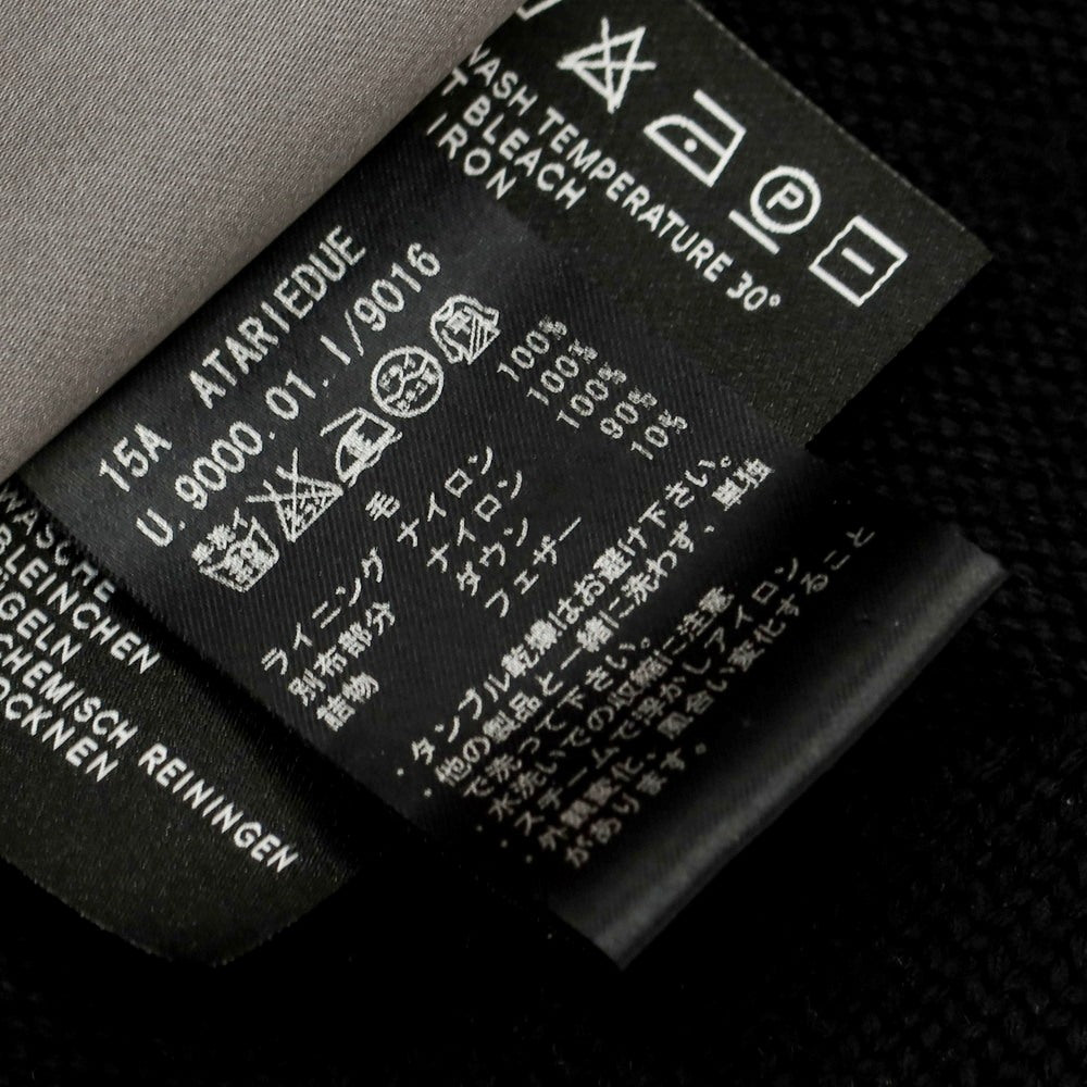 【中古】デュベティカ DUVETICA ウール ダウンライナー付き フルジップ フーデッド ニットブルゾン ブラック【 44 】【 状態ランクB 】【 メンズ 】