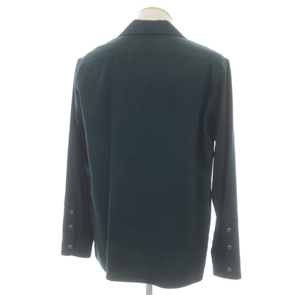 【中古】【未使用】トーガ TOGA Embroidery western shirt オープンカラー カジュアルシャツ ダークグリーン【 44 】【 状態ランクS 】【 メンズ 】