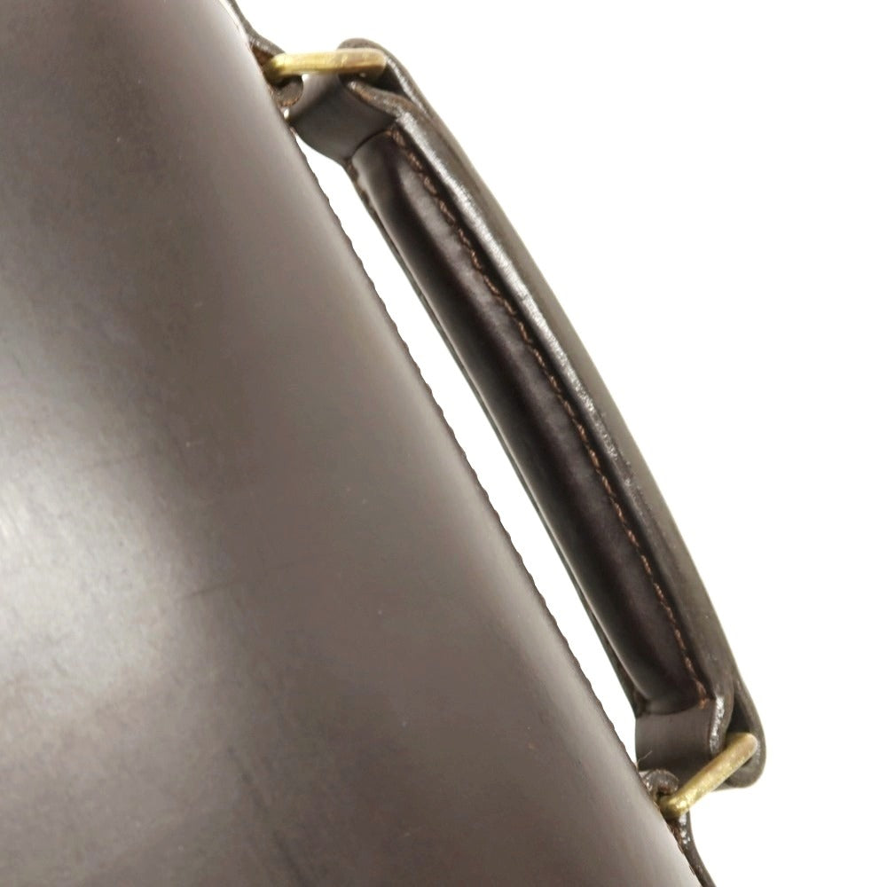 【中古】ポーター PORTER CROWNシリーズ ブライドルレザー ブリーフケース ダークブラウン【 状態ランクC 】【 メンズ 】 [APD]