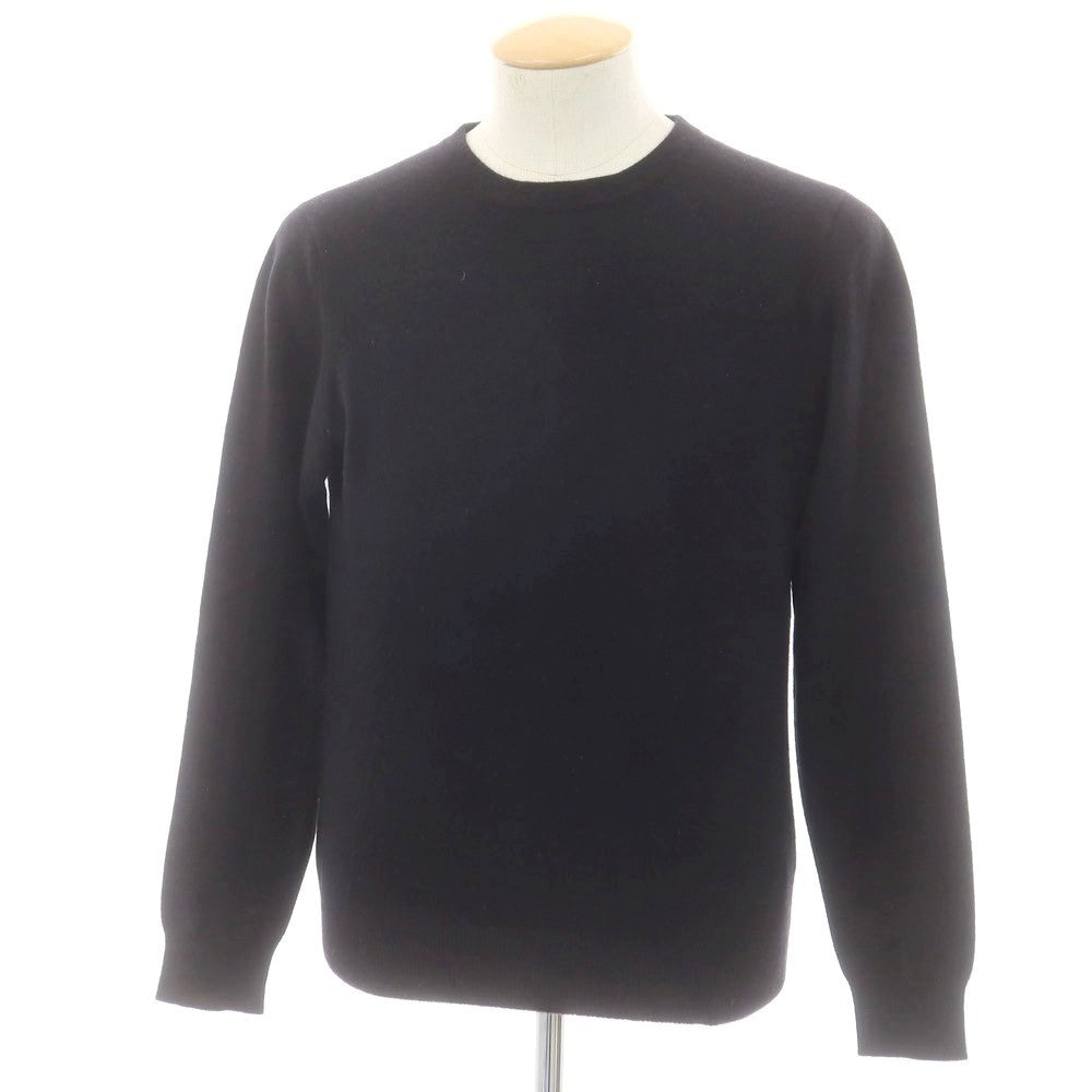 【中古】タカシマヤ takashimaya カシミヤ クルーネック プルオーバーニット ブラック【 S 】【 状態ランクC 】【 メンズ 】