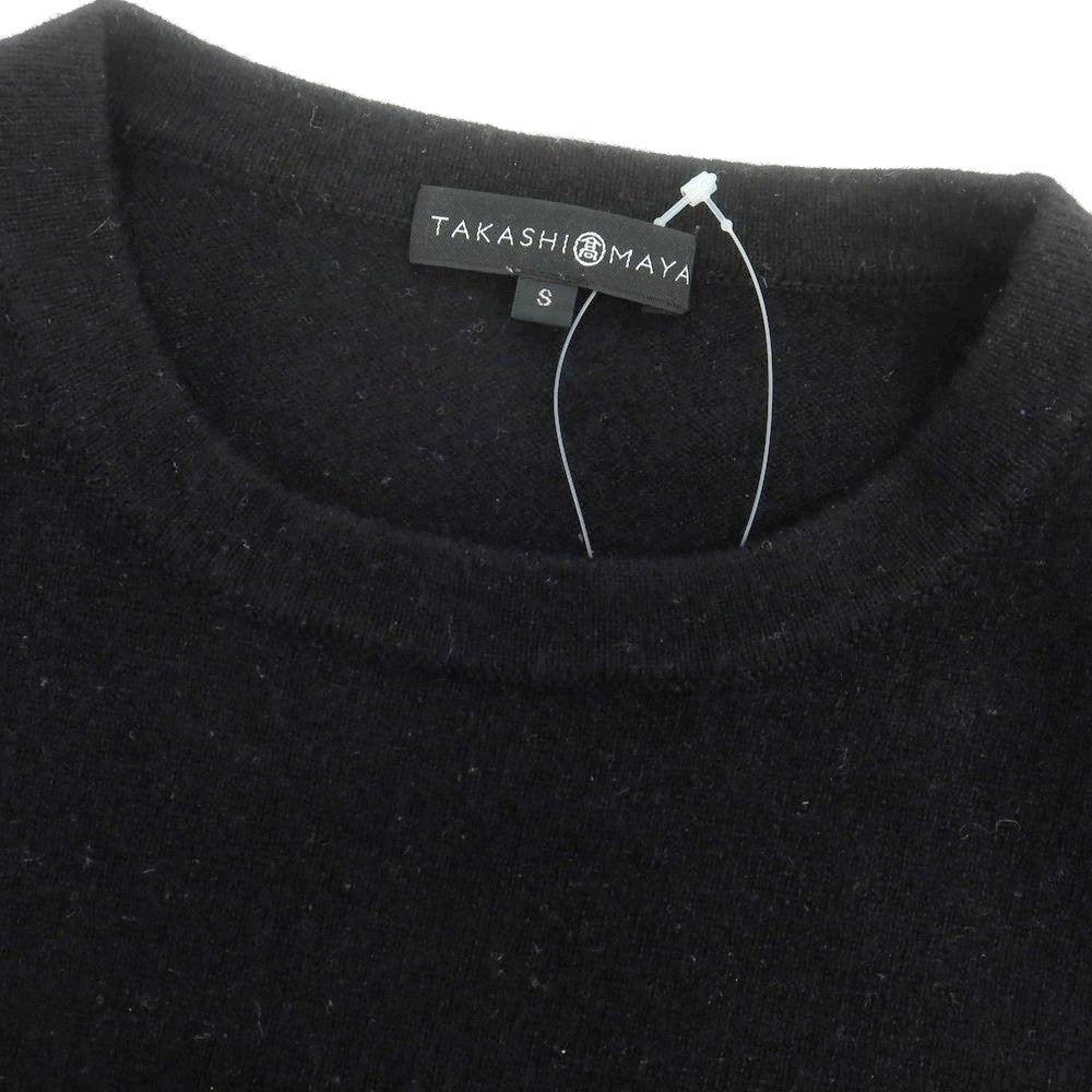 【中古】タカシマヤ takashimaya カシミヤ クルーネック プルオーバーニット ブラック【 S 】【 状態ランクC 】【 メンズ 】