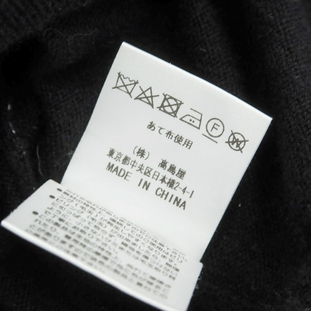 【中古】タカシマヤ takashimaya カシミヤ クルーネック プルオーバーニット ブラック【 S 】【 状態ランクC 】【 メンズ 】