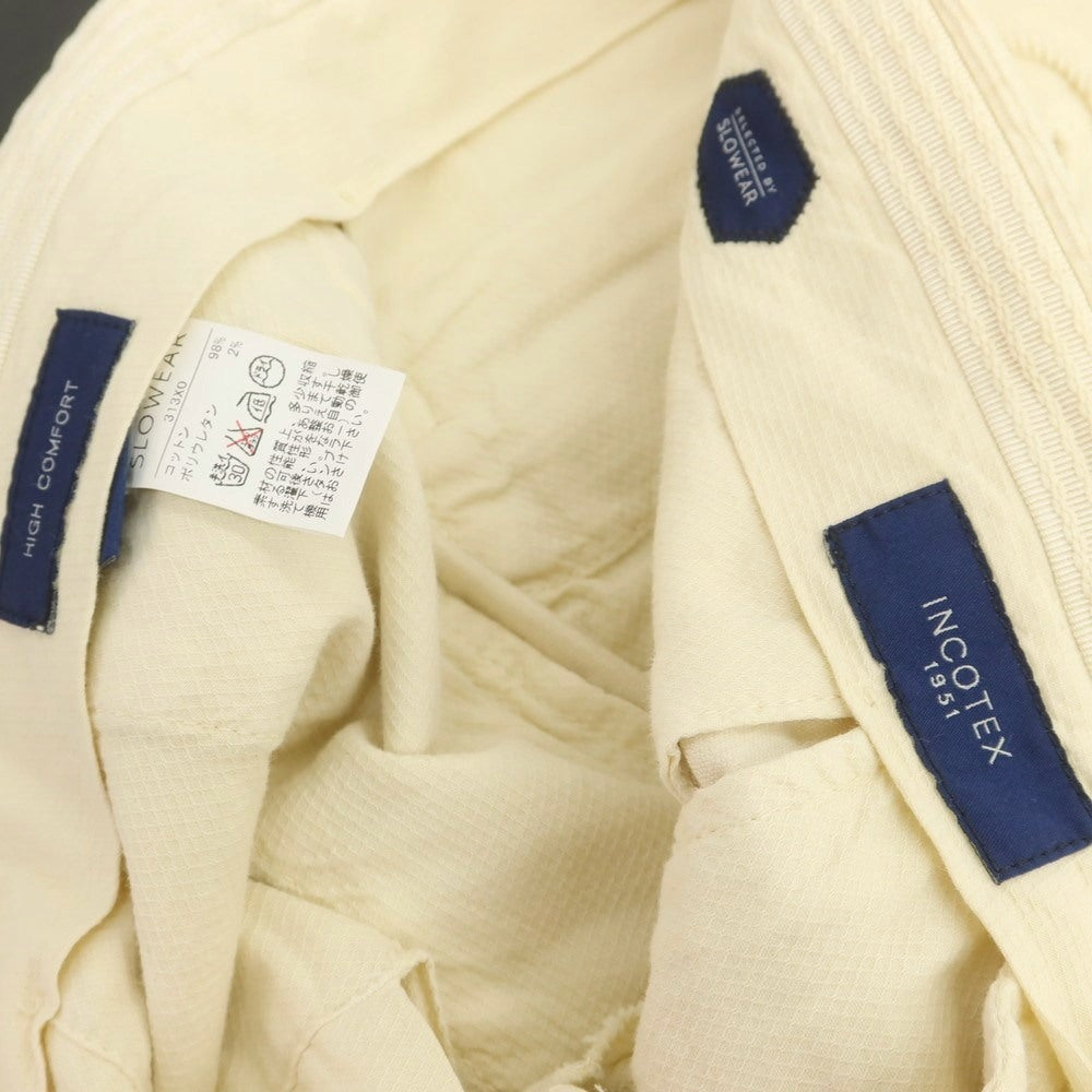 【中古】インコテックス INCOTEX ストレッチ コットン コーデュロイパンツ クリーム【 46 】【 状態ランクC 】【 メンズ 】