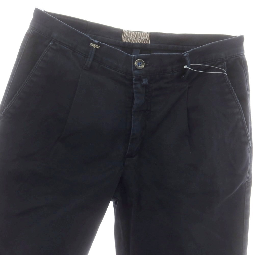 【中古】クォータオット quota otto ストレッチ コットン カジュアルスラックスパンツ ネイビー【 46 】【 状態ランクB 】【 メンズ 】