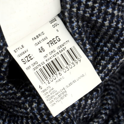 【中古】ラルディーニ LARDINI ウール ダブル6B テーラードジャケット ネイビーxホワイト【 46 7REG 】【 状態ランクB 】【 メンズ 】