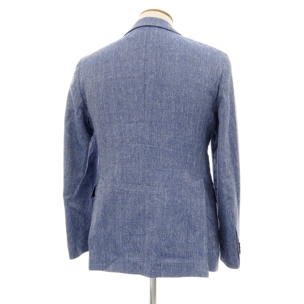 【中古】タリアトーレ TAGLIATORE リネンコットン テーラードジャケット ブルー系【 46 】【 状態ランクB 】【 メンズ 】