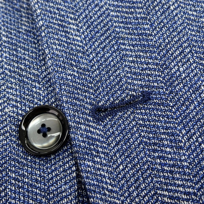 【中古】タリアトーレ TAGLIATORE リネンコットン テーラードジャケット ブルー系【 46 】【 状態ランクB 】【 メンズ 】