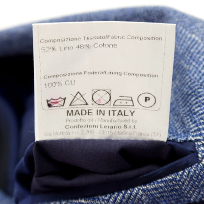 【中古】タリアトーレ TAGLIATORE リネンコットン テーラードジャケット ブルー系【 46 】【 状態ランクB 】【 メンズ 】