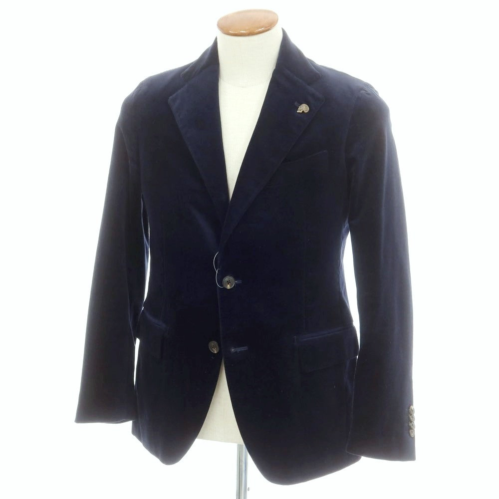 【中古】ガブリエレ パジーニ Gabriele Pasini コットン 2B カジュアルジャケット ネイビー【 46 】【 状態ランクC 】【 メンズ 】