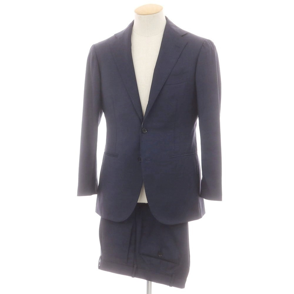 【中古】リングヂャケット RING JACKET MEISTER ウール 3つボタンスーツ ネイビー【 42 】【 状態ランクC 】【 メンズ 】