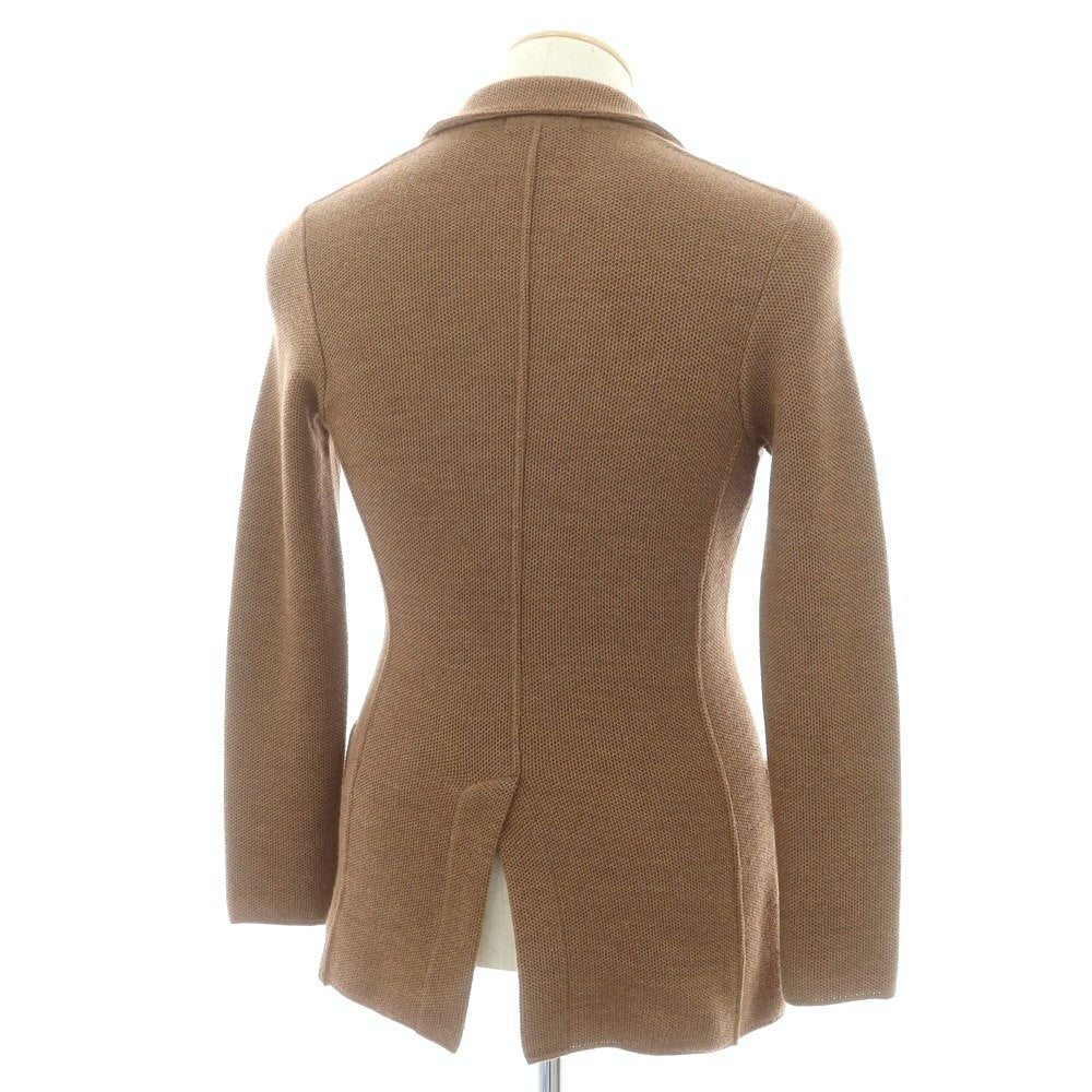 【中古】ラルディーニ LARDINI ウール 2つボタン ニットジャケット ライトブラウン【 XXS 】【 状態ランクB 】【 メンズ 】