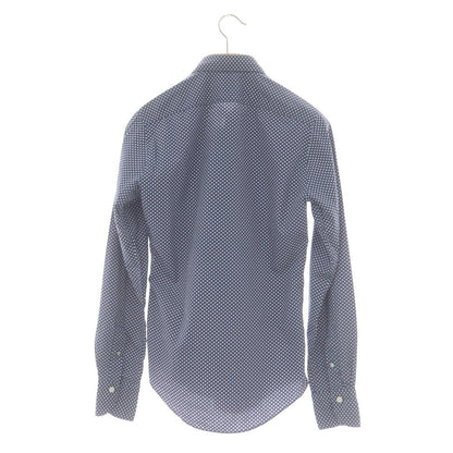 【中古】フィナモレ Finamore コットン ショートカラー カジュアルシャツ ライトネイビーxホワイト【 36 】【 状態ランクB 】【 メンズ 】