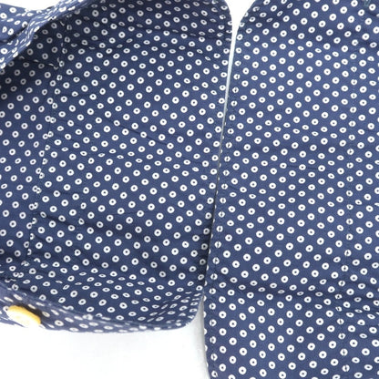 【中古】フィナモレ Finamore コットン ショートカラー カジュアルシャツ ライトネイビーxホワイト【 36 】【 状態ランクB 】【 メンズ 】