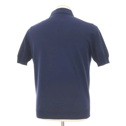 【中古】フィリッポ デ ローレンティス FILIPPO DE LAURENTIIS コットン ポロニット ネイビー【サイズ44】【 状態ランクB 】【 メンズ 】