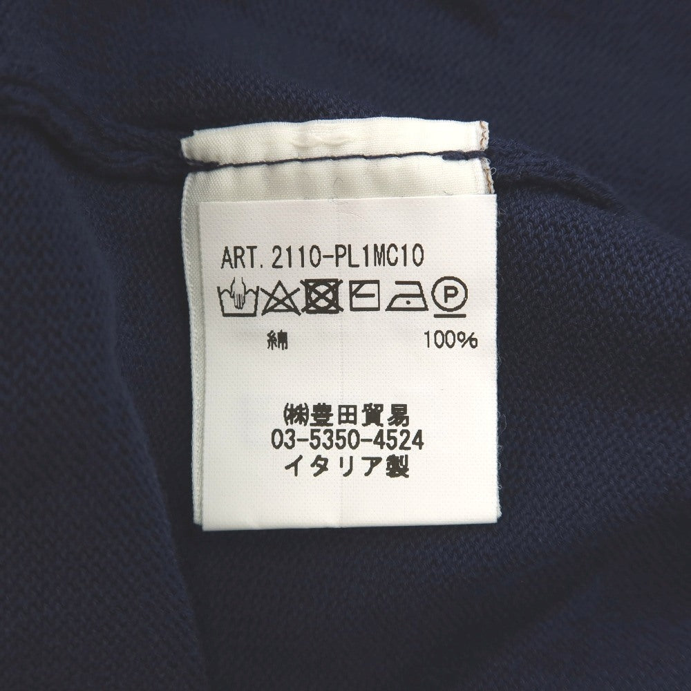 【中古】フィリッポ デ ローレンティス FILIPPO DE LAURENTIIS コットン ポロニット ネイビー【サイズ44】【 状態ランクB 】【 メンズ 】