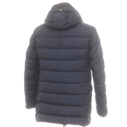 【中古】ヘルノ Herno POLAR-TECH ナイロン フーデッド ダウンコート ライトネイビー【 48 】【 状態ランクC 】【 メンズ 】