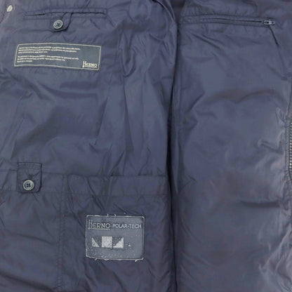 【中古】ヘルノ Herno POLAR-TECH ナイロン フーデッド ダウンコート ライトネイビー【 48 】【 状態ランクC 】【 メンズ 】