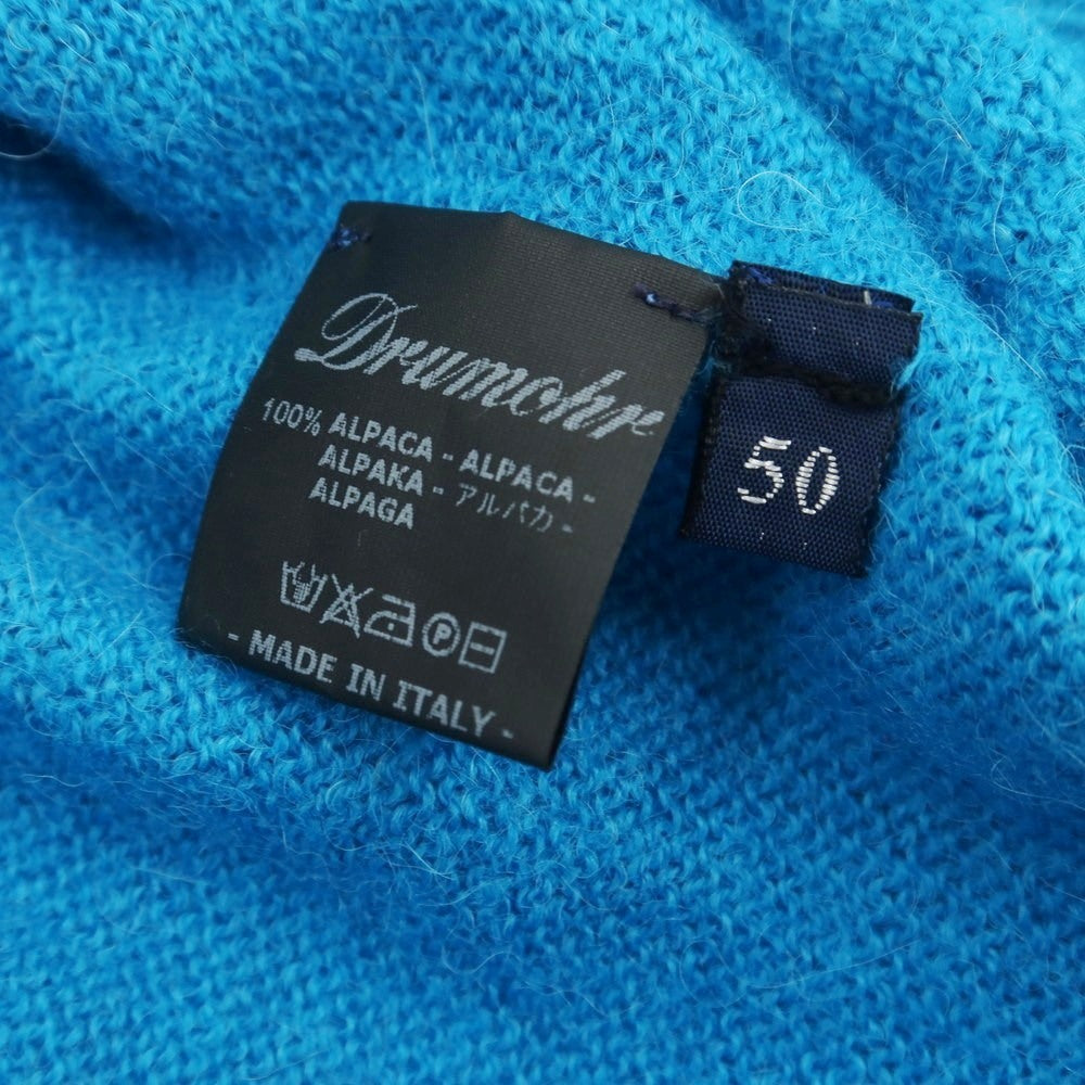 【中古】ドルモア DRUMOHR アルパカ クルーネック プルオーバーニット スカイブルー【 50 】【 状態ランクB 】【 メンズ 】