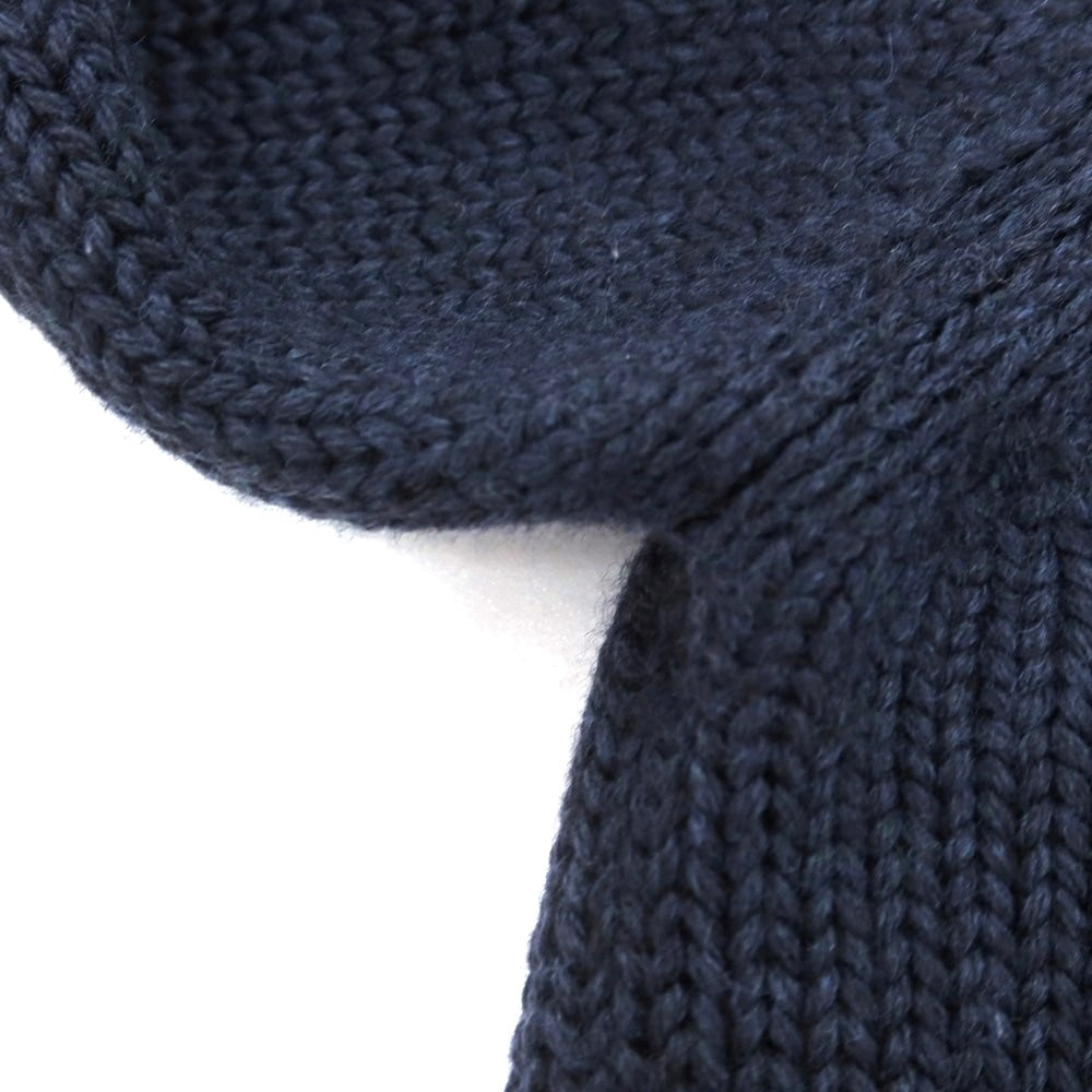 【中古】ロベルトコリーナ ROBERTO COLLINA ミドルゲージ ウール タートルネック プルオーバーニット ネイビー【 48 】【 状態ランクB 】【 メンズ 】