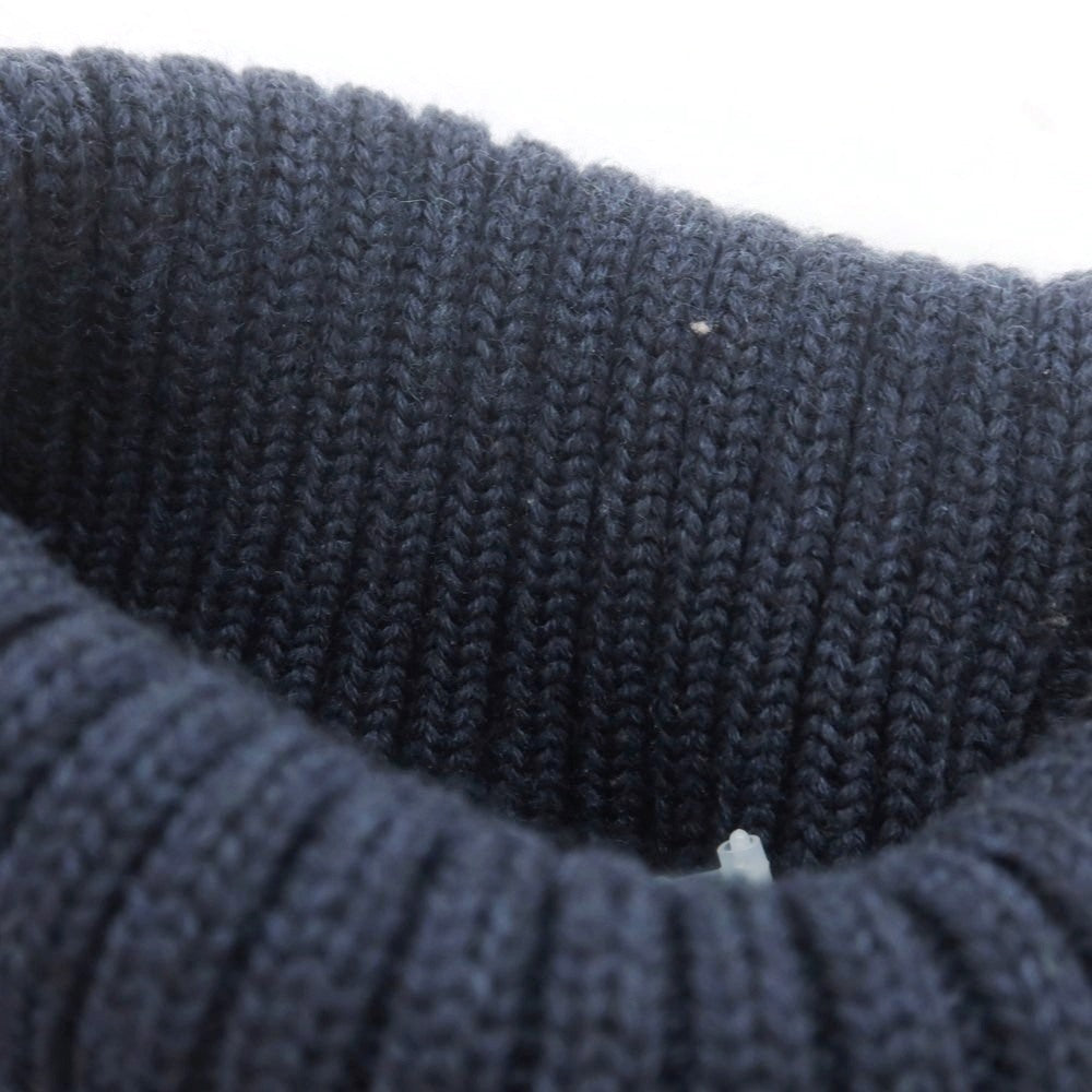 【中古】ロベルトコリーナ ROBERTO COLLINA ミドルゲージ ウール タートルネック プルオーバーニット ネイビー【 48 】【 状態ランクB 】【 メンズ 】