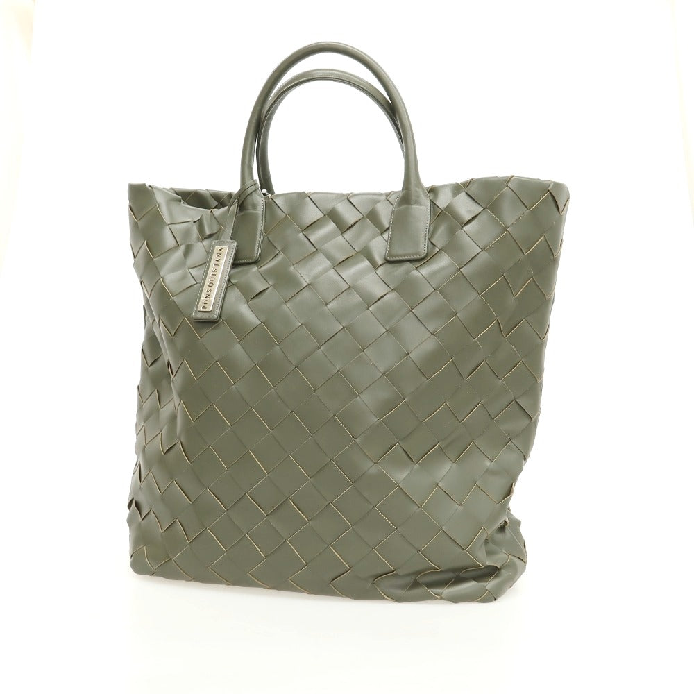 【中古】ポンス キンタナ PONS QUINTANA イントレチャートレザー トートバッグ オリーブ【 状態ランクA 】【 ユニセックス 】